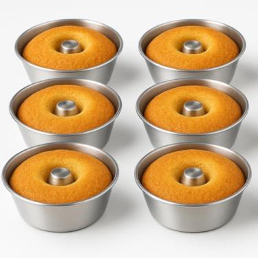 Imagem de Kit 06 Formas Mini Para Pudim Bolo Vulcão N9 N10 N12 - Confeitaria Ayr Fraier Cozinha Assadeira(N9)