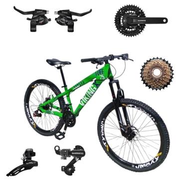 Imagem de Bicicleta 26 VikingX T25 21v Suspensão 80mm Shimano Pneu 26 Cravudo-Unissex