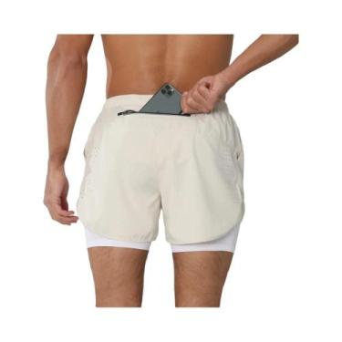 Imagem de Shorts Masculinos 2 Em 1 De Secagem Rápida Para Corrida, Academia, Esp