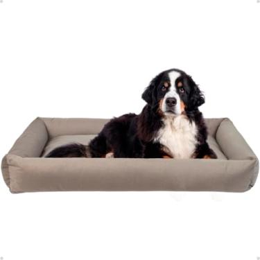 Imagem de Cama Grande para Cachorro e Gato – Caminha Pet Confortável com Laterais Altas e Fundo Impermeável(Cinza)