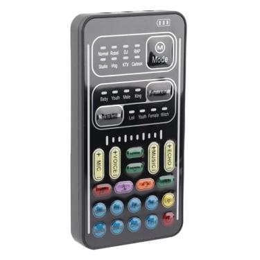 Imagem de Dioche Conjunto de Trocador de Voz I9, Multifuncional, Portátil, Gravação, Mini Placa de Som para Jogo, Gravação de âncora, Computador, Material para Pc, 187g, 6.6oz (Versão em inglês)