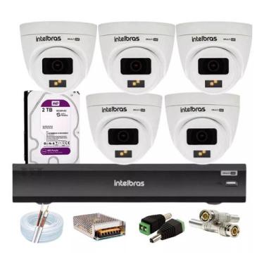 Imagem de Kit 6 Cameras de Segurança Intelbras Full Color 1220d Dvr Imhdx 3008 I