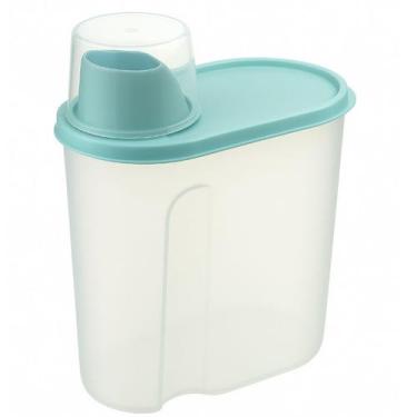 Imagem de KIT 2 Porta Sabão em Pó Copo Medidor Pote 1,75KG Hermético Design Mode