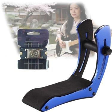 Imagem de Suporte Para Guitarra EléTrica Com Pernas De Apoio,Suporte ErgonôMico Para Guitarra EléTrica Com Abafador De Cordas Para Guitarristas