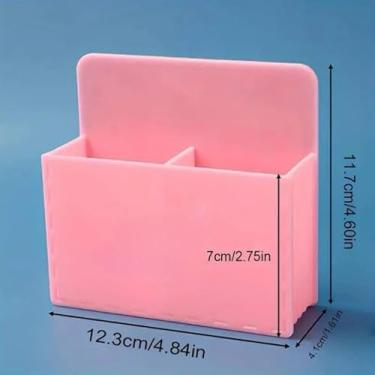 Imagem de Organizador Magnético Porta-Lápis - Suporte de Caneta para Quadro Branco, Geladeira e Superfícies Metálicas, Armazenamento Prático (Rosa)