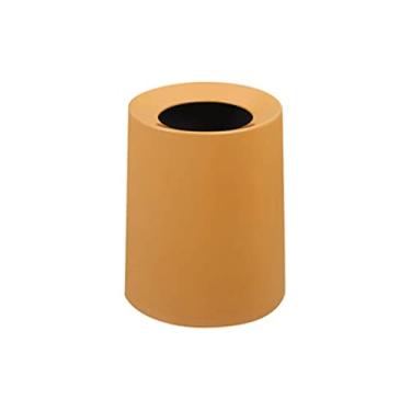 Imagem de KEG801302 Caixote do lixo 10L/12L Lixeira de grande capacidade para quarto doméstico, vaso sanitário, cesto de papel de balde duplo, lixeira de cozinha (laranja, 12l)