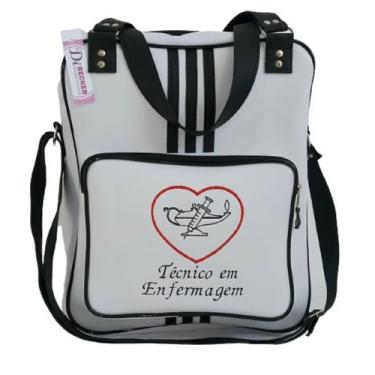 Imagem de Bolsa Colegial para Técnico em Enfermagem (branco) - Di Becker Bolsas