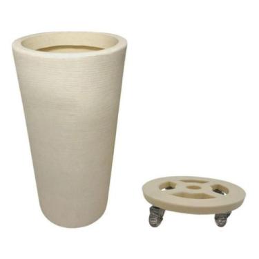Imagem de Kit Vaso De Planta 73cm E Suporte De Chão Com Roda - Alpe & Aritana, B