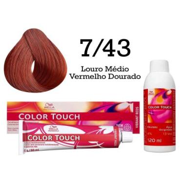 Imagem de Tonalizante Color Touch 7.43 Louro Médio Vermelho Dourado Emulsão Ox  