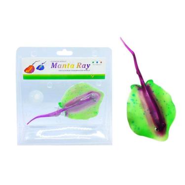 Imagem de Enfeite Arraia Manta Verde Maxxi Aquários Decoração 112G