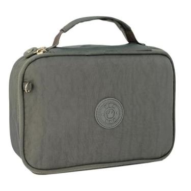 Imagem de Estojo Box Bag Com Divisória Grande - AC BAG, CINZA, UNI