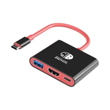 Imagem de Adaptador De TV Portátil Switch OLED Dock Para Switch OLED, Steam Deck