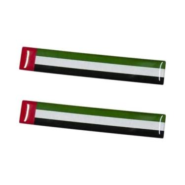 Imagem de Adesivo Refletivo 3D Da Bandeira Nacional, 8.5cm, Decalque Para Motoci