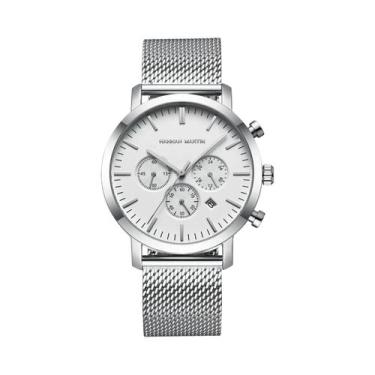 Imagem de Relógio De Pulso Masculino Em Aço Inoxidável, À Prova d'Água, Multifun