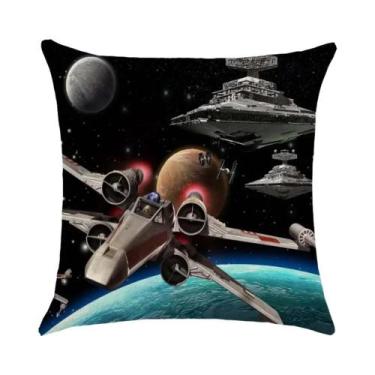 Imagem de Capa De Almofada Em Linho Bege Com Estampa De Avião Para Sofá, Carro, 