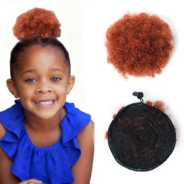 Imagem de TANJET Rabo de cavalo volumoso vermelho cobre radiante - 20,32 cm 100% cabelo humano afro puff com 3 pentes acolchoados com gel e cordão de malha refrescante | Cachos sem emaranhados (nº 30 vermelho