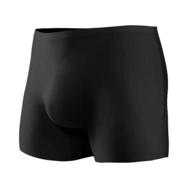 Imagem de Cuecas Boxer Masculinas 3-Pack Em Seda Gelada 3D Moldadas Sem Costura 