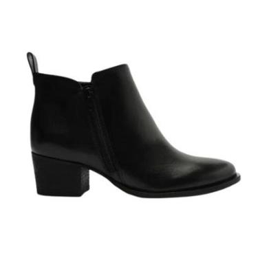 Imagem de Bota Couro Cano Curto Salto Baixo Zíper Lançamento Arezzo-Feminino