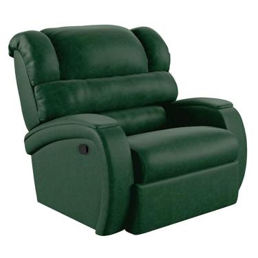 Imagem de Poltrona Do Papai Reclinável Napoli Manual Gatilho Pu Verde Musgo Fh1 - D\'rossi