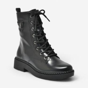 Imagem de Bota Coturno Via Marte Feminino Verniz Box Preto-Feminino