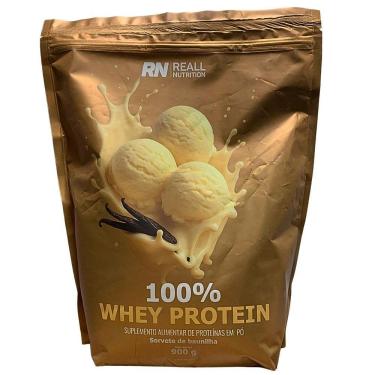 Imagem de Whey Protein Concentrado 100% Reall Nutrition 900g Proteina Sabor Sorvete Baunilha