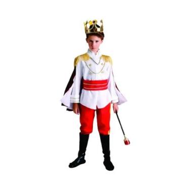 Imagem de Fantasia De Rei Príncipe Para Meninos Com Coroa, Cetro E Capa, Traje R