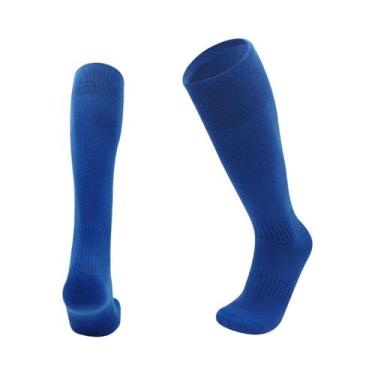 Imagem de Meias Esportivas Unissex Respiráveis Acima Do Joelho Para Futebol, Rug