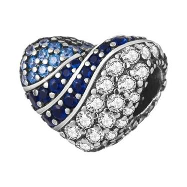 Imagem de Pulseira Feminina De Prata Esterlina 925 Com Pingente De Coração E Con