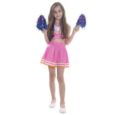 Imagem de Fantasia Lider de Torcida Rosa Carnaval Abrakadabra Fantasia, Unica, G