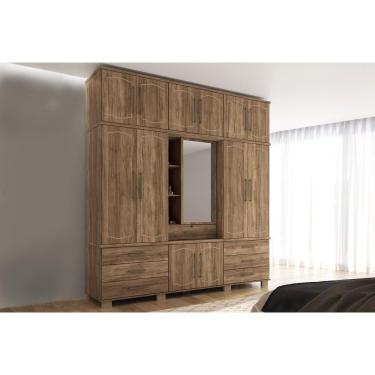 Imagem de Guarda Roupa Casal 13 Portas e 7 Gavetas Londres Capelinha Atacama - Santos Andirá