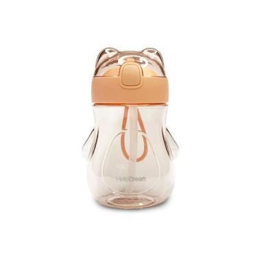 Imagem de Copo Infantil 350ml de Plástico C/ Tampa e Canudo Antivazamento-Unissex