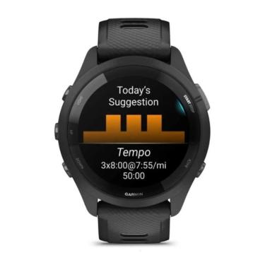 Imagem de Monitor Cardíaco de Pulso com GPS Garmin Forerunner 265 Music  Preto EU/PAC-Unissex