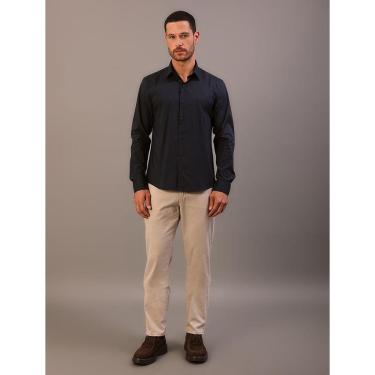 Imagem de Camisa Manga Longa Slim Cannes Básica Essential - Marinho-Masculino