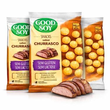Imagem de Kit 3 Snacks De Soja Goodsoy S/ Gluten Churrasco 25G