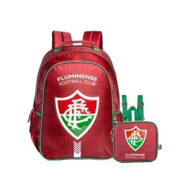 Imagem de Kit Escolar Fluminense Mochila Costas + Lancheira Térmica - Xeryus