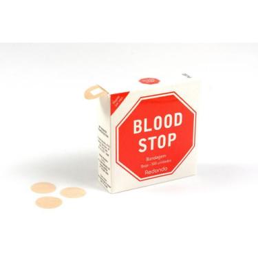 Imagem de Curativo Redondo Para Coleta De Sangue Blood Stop 500un Bege - AMP