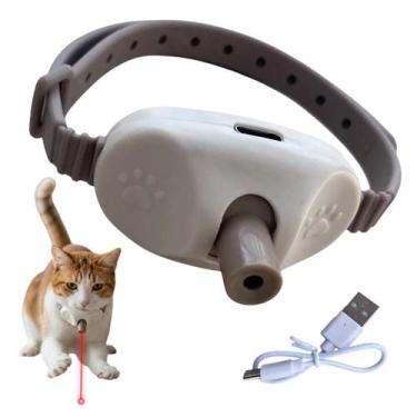 Imagem de Coleira Laser Interativa Gato Colar Brinquedo Pet Animal Caça Recarreg
