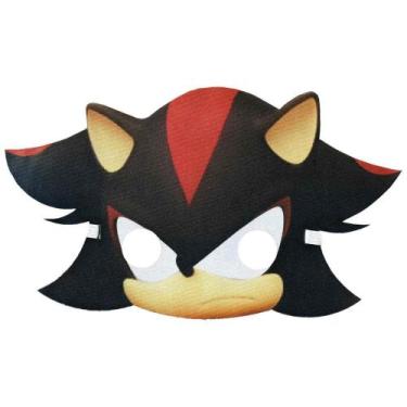 Imagem de Máscara Sonic Shadow Infantil Com Elástico - Fantasias Carol EF
