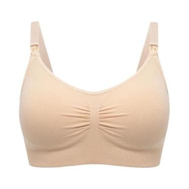 Imagem de Sutiã De Amamentação Sem Costura plus Size Respirável Com Bojo Push-Up