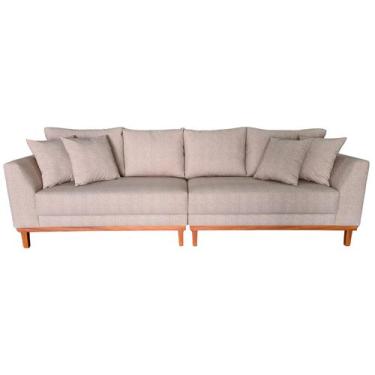 Imagem de Sofá  Pierri Bipartido Tecido Acquablock Pé Base Madeira  260cm - 4R E