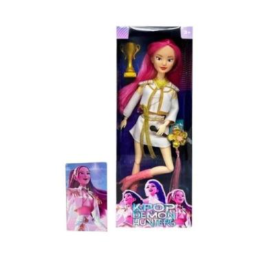 Imagem de Boneco De Ação Kpop Demon Hunters Com Luzes Coloridas Derpy Rumi Mira 