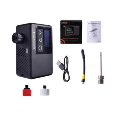 Imagem de Bomba De Ar Elétrica Portátil ThinkRider 120 PSI Com Manômetro Digital