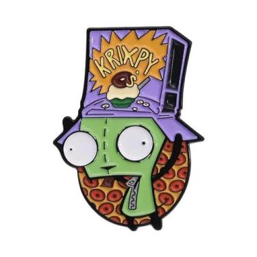 Imagem de Broches De Esmalte Personalizados Invader ZIM Dib Pig, Pins De Lapela 