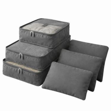 Imagem de Kit Organizador De Viagem Para Mala Com 6 Peças E Zíper Reforçado - Ci