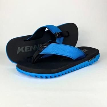 Imagem de Chinelo Sandália Kenner Kivah, 38, Azul, Preto