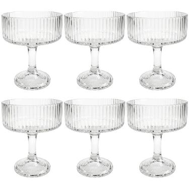 Imagem de Conjunto De Taças De Sobremesa Latinos De Vidro Transparente 300ml 6 Peças - Casambiente