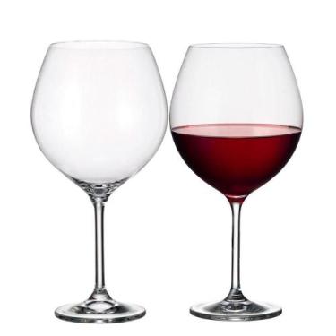 Imagem de Jogo 2 Taça Para Vinho Tinto Cristal Transparente água 750ml Wolff