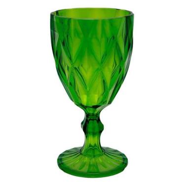 Imagem de Taça De Acrílico Verde Diamond Diamante Festa Piscina Plástico 330ml L