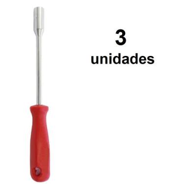 Imagem de 3 Chave Canhão Cromo Vanádio Sextavada vários tamanhos- CRV- kit reven