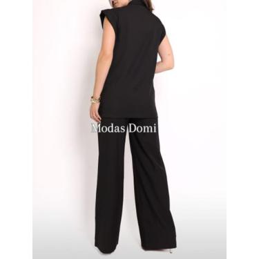 Imagem de Modas Domi Conjunto Feminino Luis Twill Estilo Terno Elegante Sofistic
